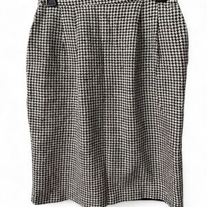 Classic Vinci Black and White Houndstooth Pencil Skirt size 6